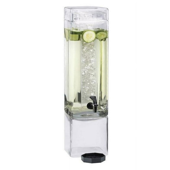 Cal Mil 1112-5A 5 gal Acrylic Beverage Dispenser, Square - 8.875 x 11.375 x 29.25 in.