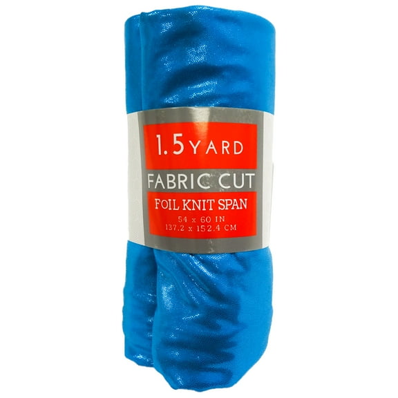 Shason Textile 60" x 1.5 Yards Spandex Glitter Knit Precut Fabric, Teal