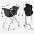 thumbnail image 6 of 32" Rolling Laundry Hamper with Removable Liner, Sturdy Metal Frame, 4 Casters and 2 Brakes, 6 of 9