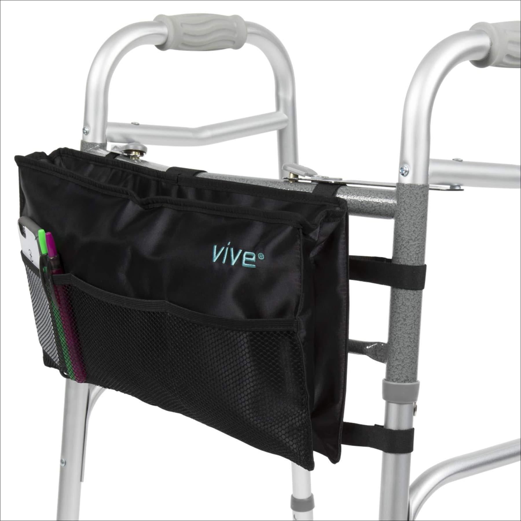 Vive Walker Bag - Water Resistant Accessory Basket Provides Hands Free Storage for Folding ...
