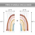 thumbnail image 4 of Kids Rainbow Curtains 42Wx63H Inch Rod Pocket Cute Boho Inspirational Quotes Bedroom Decor for Baby Girls Children Lovely Colorful Positive Words Art Printed Living Room Window Drapes 2 Panel, 4 of 5