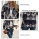 thumbnail image 5 of Abrigo con patrón geométrico,Abrigo para mujer Abrigo con bolsillo de manga larga Chaqueta con cordón para mujer Experiencia incomparable, 5 of 7