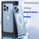 thumbnail image 3 of Funda de teléfono Magsafe con marco de Metal de aleación de aluminio de lujo para Iphone 11 12 13 14 Pro Max Mini soporte para carga inalámbrica magnética, 3 of 4