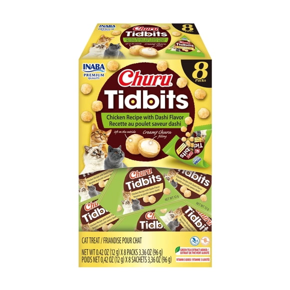Premios para gato INABA Churu Tidbits de Pollo 8 uds