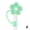 green, variant on Cute Flower Straw Cover Cap for 30&40oz Tumblers with Handle, Reusable Silicone Straw Topper for 10mm Caliber Straws