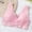 Pink, variant on SCSAlgin Women's Daily Bra Push Up Bras No Underwire High Support Front Closure Full Coverage Easy Close Sports Bras