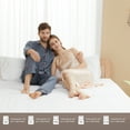 thumbnail image 4 of HOMTEC 100% Cotton Queen Size Fitted Sheet Only, 300 Thread Count White Fitted Bed Sheet with 22” Extra Deep Pocket, Soft & Breathable, 4 of 9
