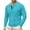 Sky Blue, variant on Men's Ribbed Knit Thermal Shirt Long Sleeve Textured Button Collar Pullover Slim Tee Gray S