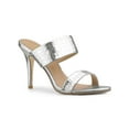 thumbnail image 1 of BLISSFUL STEP Women's Open Toe Stiletto Slide Heeled Sandals, 1 of 3