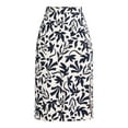 thumbnail image 3 of Time and Tru Women's and Women’s Plus Linen Blend Midi Skirt with Side Slit, Sizes XS-4X, 3 of 4