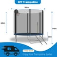 thumbnail image 4 of SENCHO GINSYTALIOR Trampoline 8FT 10FT 12FT 14FT 16FT Trampoline with Enclosure - Recreational Trampolines with Ladder and AntiRust Coating, Outdoor Trampoline for Kids, 4 of 7