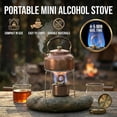 thumbnail image 2 of High-Power Portable Mini Outdoor Spirit Burner & Alcohol Stove, Ultralight Brass & Aluminum Backpacking Stove with Stable Stand & Leak-Proof Seal, Compact Camping Burner for Hiking Survival (B-Copper, 2 of 9