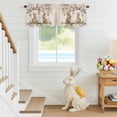 thumbnail image 6 of Valance Curtains for Kitchen Windows Watercolor Rabbit Easter Egg Rod Pocket Valance Spring Floral Tree Branch Flax Short Window Curtain Topper for Bedroom Living Room Bathroom 42x12in,1&nbsp;Panel, 6 of 9