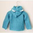 thumbnail image 4 of Woonie Handmade Full Sleeves Paw Detailing Hooded Sweater For Kids-Blue, 4 of 4