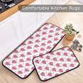 thumbnail image 5 of 2-Piece Kitchen Mat Set Non Slip Washable Floor Mats Decorative Rugs for Kitchen Sink Laundry Pink Roses and Red Hearts, 5 of 7