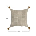thumbnail image 2 of Creative Co-Op Cotton Pillow with Pattern and Tassels, 2 of 10