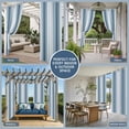thumbnail image 5 of Blue Ombre Stripe Outdoor Curtains for Patio Waterproof, Windproof Privacy Curtains with Weighted Bottom, Farmhouse Simple Striped Outside Drapes for Picnic Garage Backyard Cabana 54"x84" 2 Panel, 5 of 8