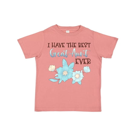 

Inktastic I Have the Best Great Aunt Ever with Blue Flowers Gift Toddler Boy or Toddler Girl T-Shirt