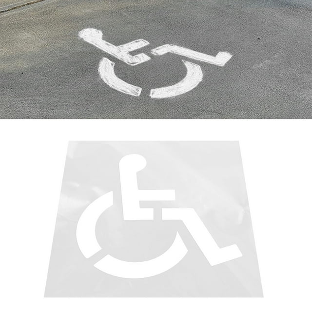 Plantilla De Símbolo De Estacionamiento, Plantilla De Estacionamiento De Silicona, Líneas Claras Flexibles, Reutilizables Para Pavimento