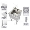 thumbnail image 6 of Commercial Kitchen Sink Stainless Steel Catering Bowl Warewashing Basin+Drainer, 6 of 23