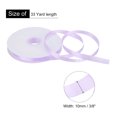 thumbnail image 2 of Uxcell Satin Ribbon Grosgrain Solid Silk Wedding Bouquet Ribbon for Valentine's Day Gift Wrapping Cake Box Bows Light Purple-3/8" x 33 Yard, 2 of 7