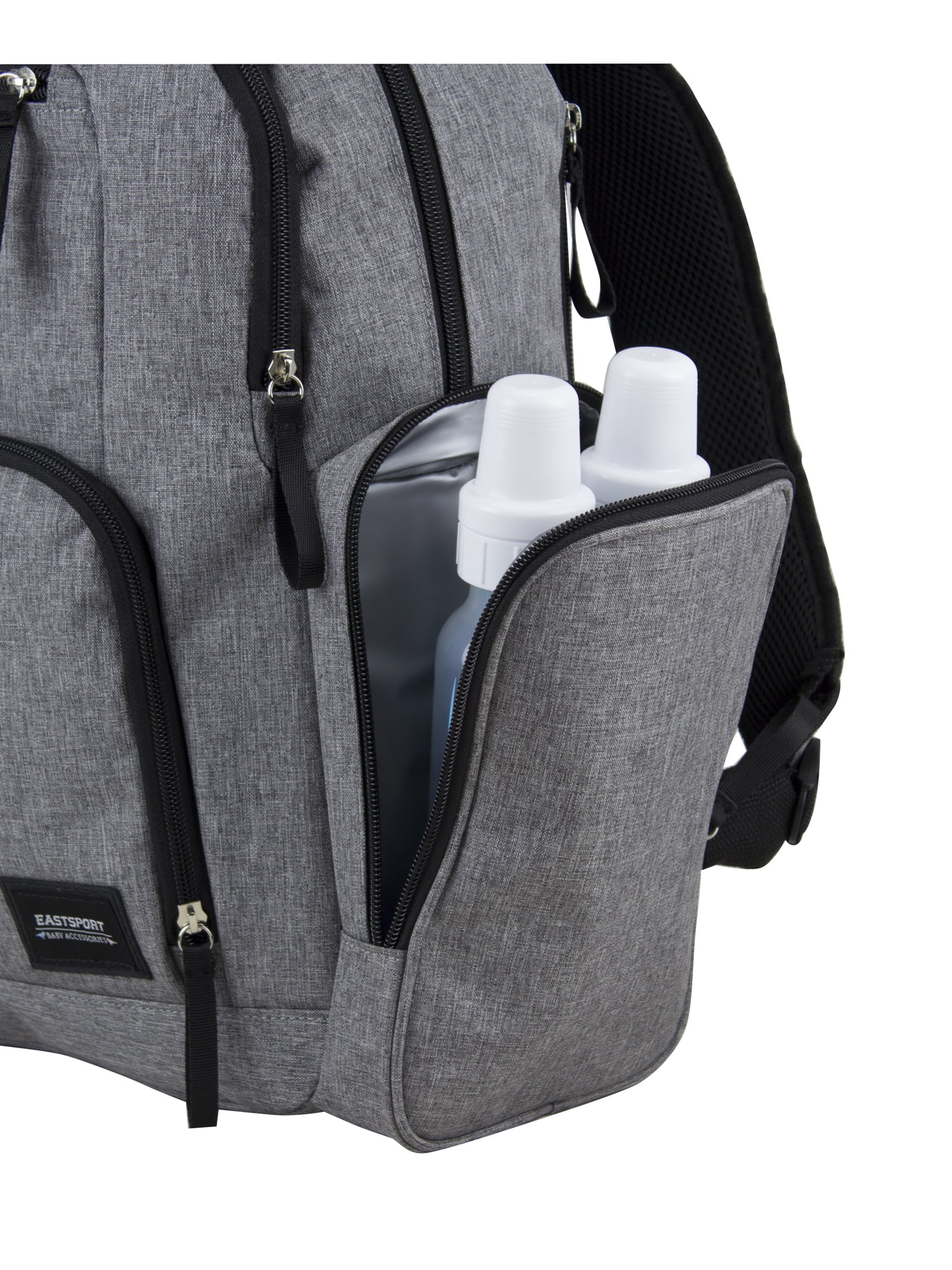 Eastsport Bond St. Large Multi-Function Backpack Diaper Bag with Changing Pad, Grey