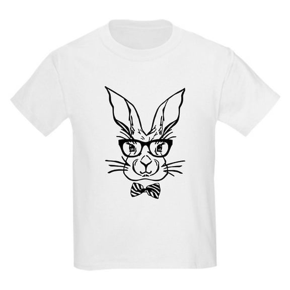 CafePress - Cute Hipster Easter Bunny T Shirt - Light T-Shirt Kids XS-XL