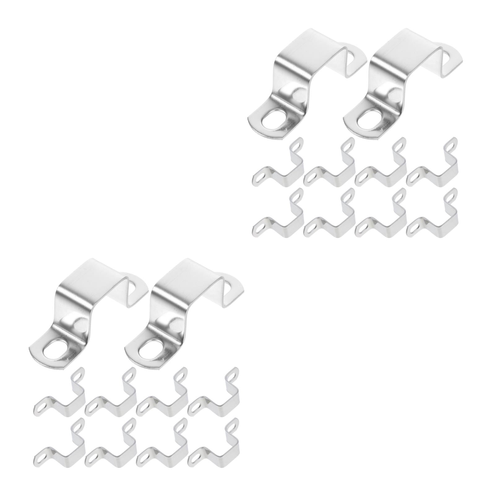Raindrops 20Pcs Stainless Steel U-Shaped Pipe Strap Clamps Brackets for Plumbing and Securing Pipes