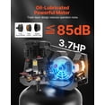 thumbnail image 3 of VEVOR 60 Gallons Heavy-Duty Air Compressor, 3.7HP 8 SCFM at 90PSI Air Compressors Max 155PSI Pressure, Oil-Lubricated Compressor Tank for Industrial Manufacturing,Large Workshops (230V 60Hz, No-Plug), 3 of 9
