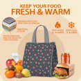 thumbnail image 5 of Pioneer Flower Floral Print Pattern Insulated Lunch Bag for Women & Adults,Large Portable Soft Cooler Lunch Bag,Thermal Food Storage Tote with Pearl Cotton,8.66L,8.75x5.75x9.5 Inch, 5 of 6