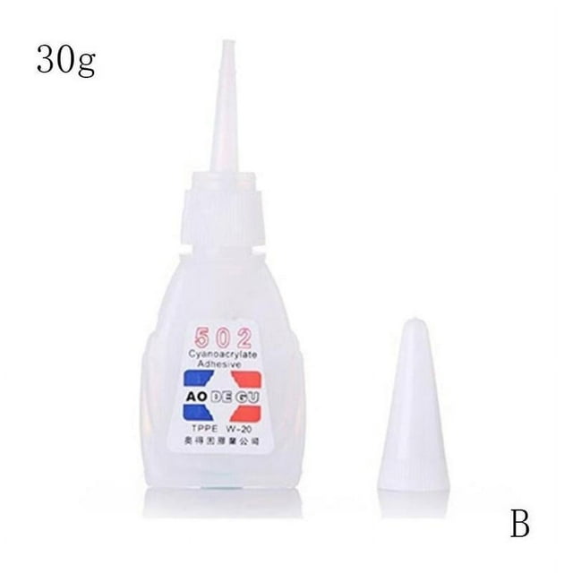 Super 502 Cyanoacrylate Instant Glue 30g - Strong Quick Dry Repair Adhesive for Leather, Wood, Plastic, Metal, Rubber, Paper & Electronics - Fast Bonding CA Superglue