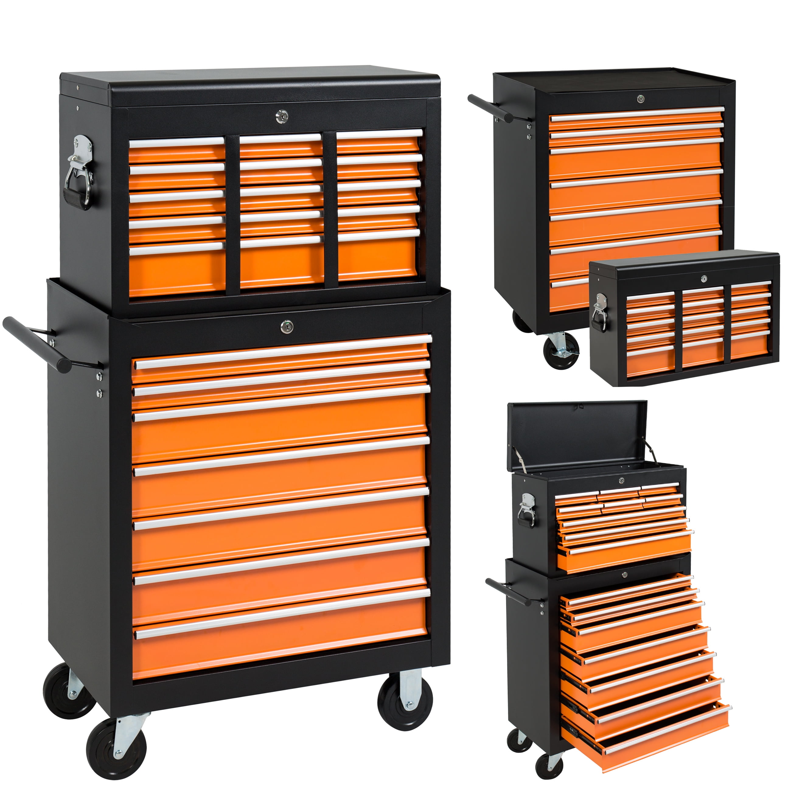 Best Choice Products 16 Drawers Tool Cart Top Chest Box Rolling