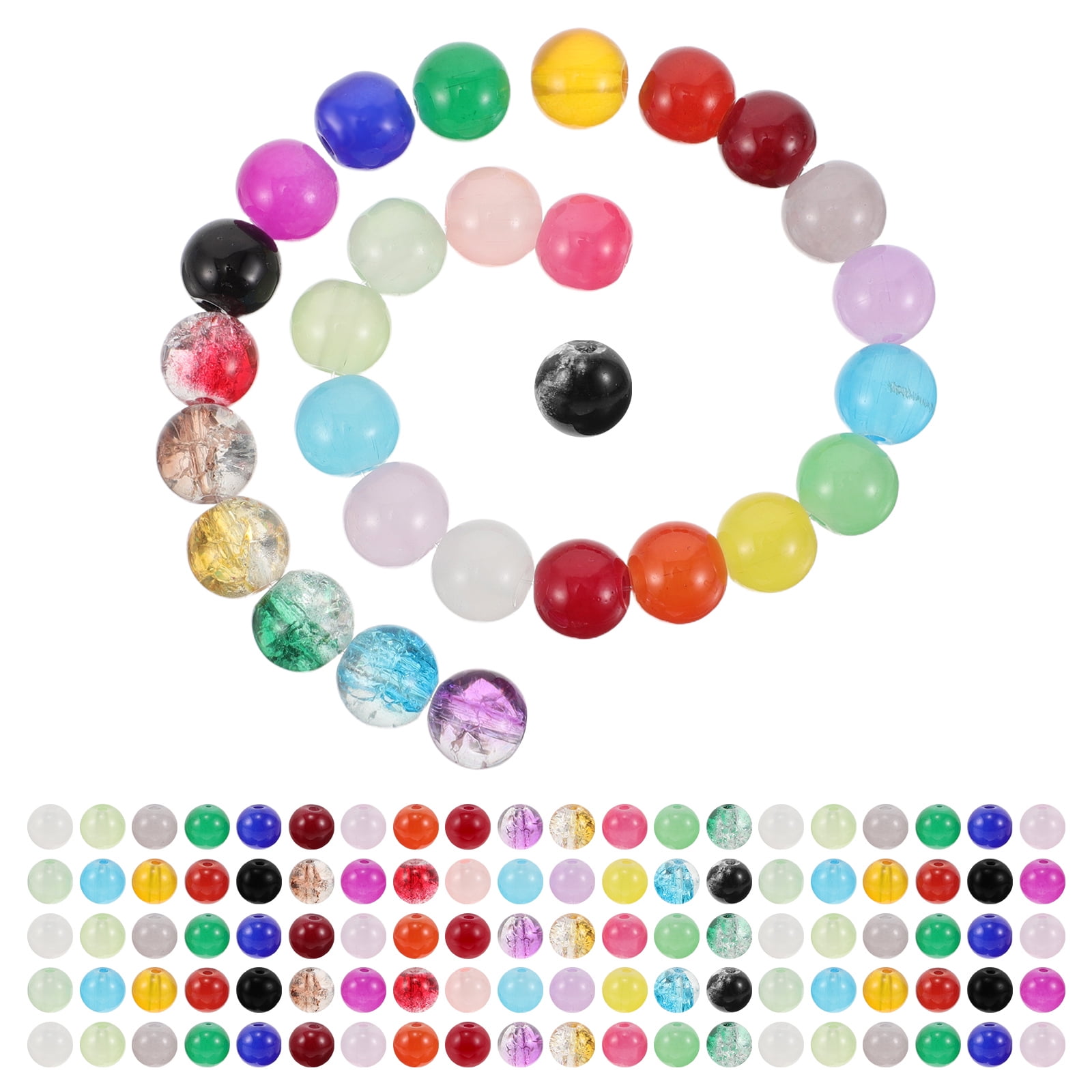 KALLORY Assorted Crystal Glass Beads for Jewelry Making, Craft Supplies for Bracelets, Necklaces, Accessories