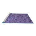 thumbnail image 2 of Ahgly Company Machine Washable Indoor Rectangle Abstract Blue Modern Area Rugs, 2' x 4', 2 of 4