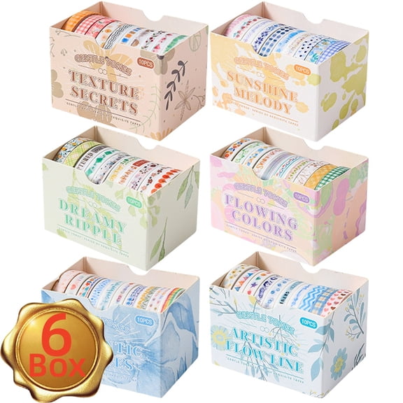 Washi Tape Set, Colored Masking Tape for Scrapbooking & Crafts, 60-Pack