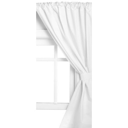 Carnation Home Fashions Vinyl Bathroom Window Curtain White Carnation Home Fashions Vinyl Bathroom Window Curtain White