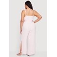 thumbnail image 3 of Women's Plus Size Wide Leg Cami Jumpsuit with Tie Waist Belt, 3 of 3