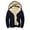 #Dark Blue, variant on DPTALR Men's Solid Color Thick Long Sleeve Hooded Zipper Cardigan Jacket,Dark Blue,XL