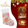 thumbnail image 4 of Coolnut 17.7 Inch Christmas Stockings, 2 PCS Roses Pattern Presonalized Large Stocking Sock for Family Holiday Xmas Party Decorations, 4 of 7