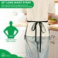 thumbnail image 3 of Yayeee Waist Apron with Pockets for Cooking Waterproof Half Server Aprons, White Floral Orange, 3 of 7