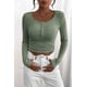 thumbnail image 4 of Camiseta PRETTYGARDEN para mujer, manga larga, otoño 2024, verde fruta, 4 of 9
