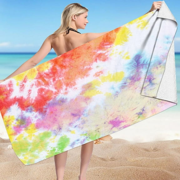 Lightweight Quick-Dry Beach Towel 30x60in Ideal for Summer Vacations - Sandproof Microfiber Towel for Travel, Camping,Yoga, Gym & Pool Essential | Compact Foldable Design with UV Protection