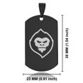 thumbnail image 2 of Stainless Steel Mythical Yeti Head Dog Tag Keychain Circle Ring, 2 of 2