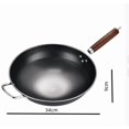 thumbnail image 3 of Feltree Ear Handle Skillet 10/12 Inch Cast Iron Flat Pan with Helper Handle, Even Heat Natural Nonstick Frying Pan, Oven Safe to 500°F for Kitchen Cooking, 3 of 5