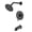 Matte Black, variant on sumerain Shower Faucet with Tub Spout Chrome, Tub and Shower Complete Trim Kit with Rough-in Valve