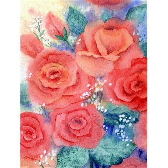 Roses Flag Canvas House Size