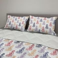 thumbnail image 2 of Vintage Comforter & Sham Bedding Set, Woman Shaped Floral Swirling Victorian in Colorful Design Repetition Print, 3 pcs Duvet Set Microfiber Filling Quilt, 5 Sizes, Multicolor, by Ambesonne, 2 of 4