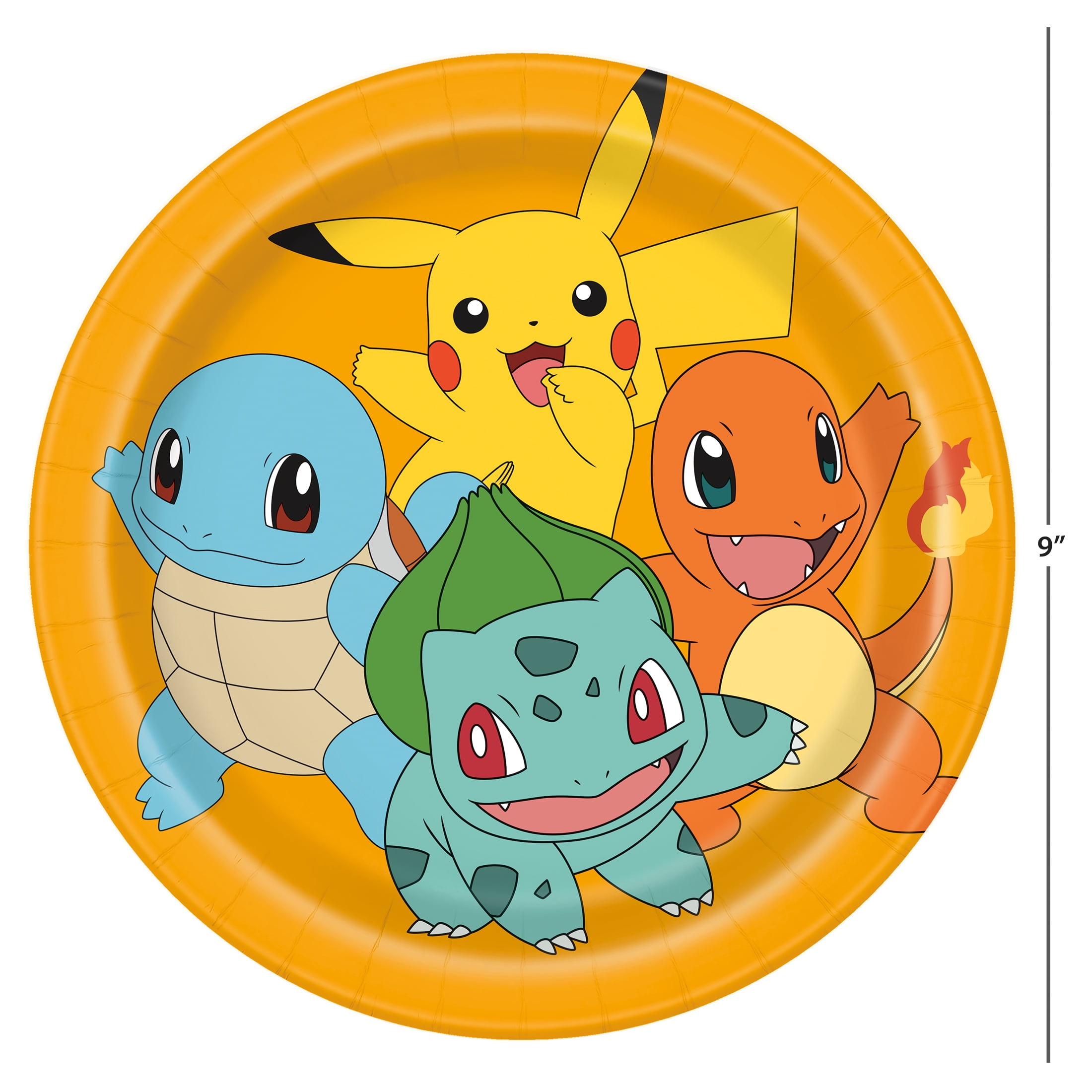 Pokémon 9" Round Plates, 8ct