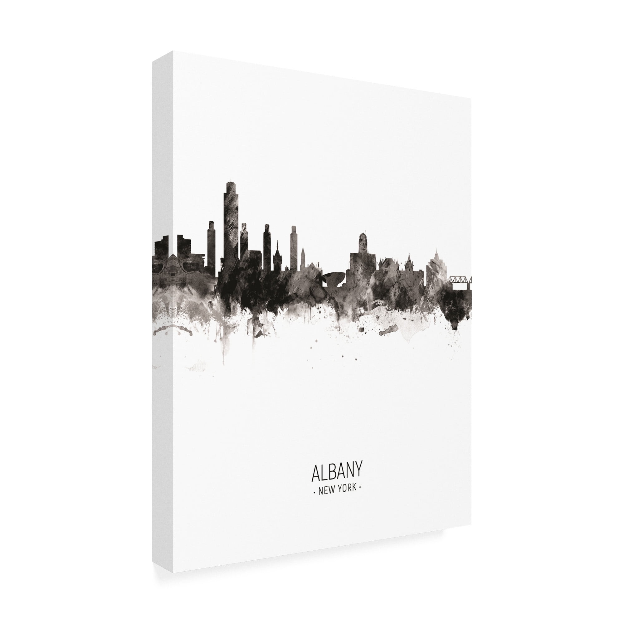 Trademark Fine Art 'Albany New York Skyline Portrait II' Canvas Art by Michael Tompsett