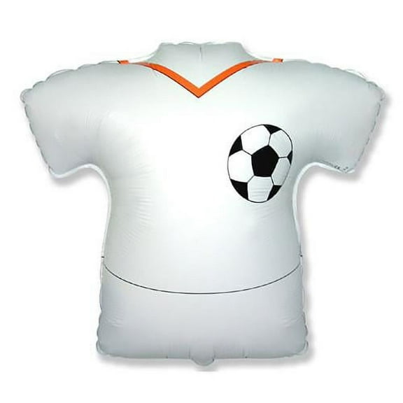 LOONBALLOON Soccer Balloons, 26″ SOCCER FOOTBALL SHIRT - WHITE